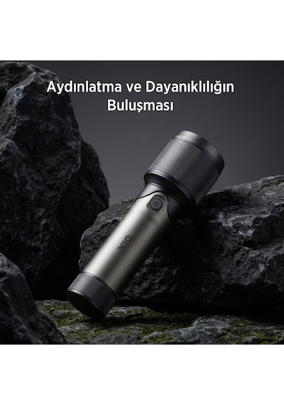 Bix Bx2139fl 60w Led, Max. 2000 Lümen Parlaklık Şarj Edilebilir Kompakt El Feneri Metalik