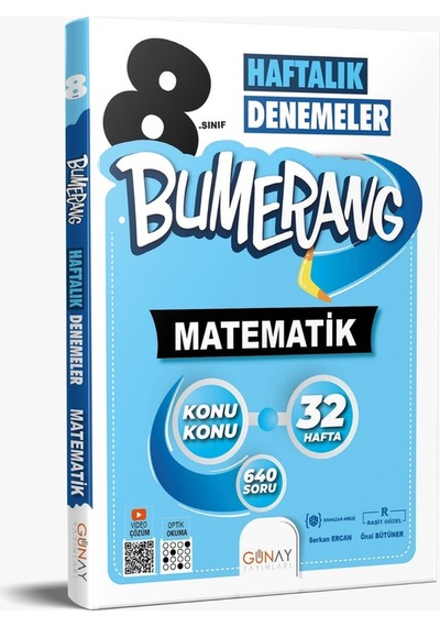Günay Yayınları 8. Sınıf Lgs Bumerang 32 Haftalık Matematik