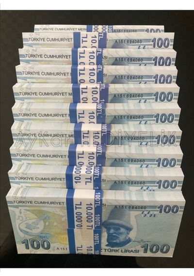 300 Adet Geçersiz 100 Tl Dizi Film Düğün Çekimleri için Paralar