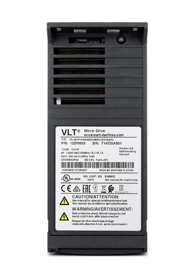 Danfoss 1,5kw 220v Frekans Sürücü 132f0005