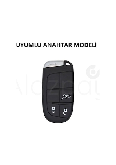 Fiat Egea 500x Jeep Grand Cherokee Wrangler Renegade Compass Chrysler Parlak Anahtar Kılıfı Krmz