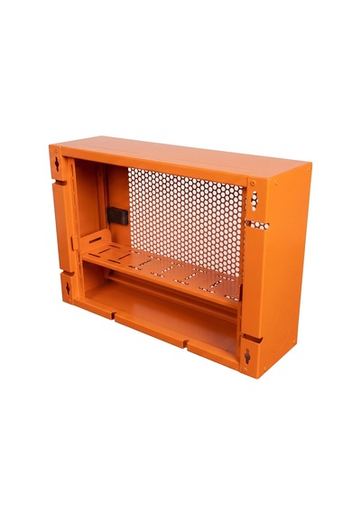 Alfafonet Wifi Box 400 Duvar Tipi Modem Ve Wifi Kutusu 400x120x280 Mm Turuncu Perfore Metal Kapak Montajlı