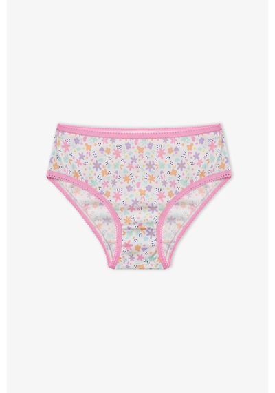 Penti Pembe Kız Çocuk Popflower Pamuklu 5'li Slip Külot