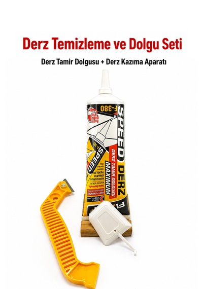 Derz Tamir Dolgusu + Derz Kazıma Aparatı Derz Tamir Seti 380 G