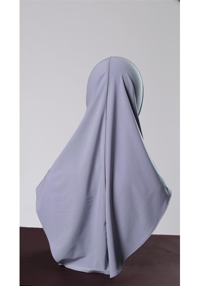 Hürrem Bone Gri Pratik Hazır Geçmeli Genç Tesettür Bone Sandy Kumaş Düz Hijab 2312 15 Gri