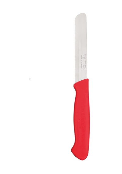 Solingen Ava Kırmızı Bıçak Tırtıklı, 18,5 Cm, Paslanmaz Alman Çeliği, Ergonomik Sap Tekli -149 Kırmızı