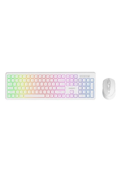 Everest Km-319bt Beyaz 2.4g+bt1+bt2 Çoklu Cihaz Bağlantılı Q Set Kablosuz Klavye +