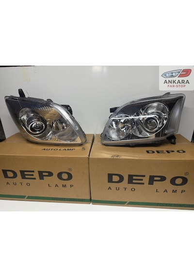 Toyota Avensis 2003 - 2005 Far Lambası Sağ-sol Takım Sağ - Sol Takım - 2 Far - Depo Marka
