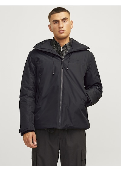 Jack & Jones Jack Jones Erkek Softshell Su Geçirmez Siyah Mont 12262093 Siyah