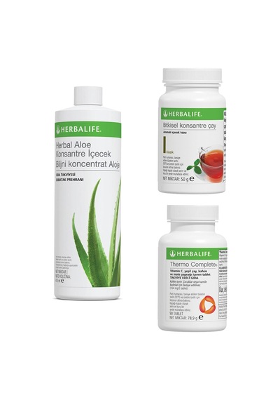 Herbalife Aloe Vera, Thermo Complete Ve Klasik 50gr Çay Birer Adet