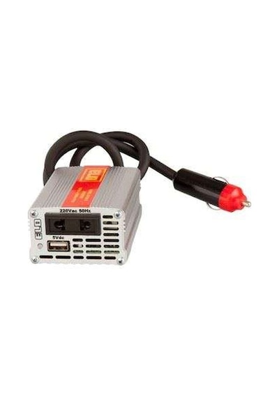 INVERTOR VOLTAJ CEVIRICI 12V-220V 150W SUREKLI USB VE PRIZ CIKISLI ELO 221.100.001 - YEDEK PARÇA
