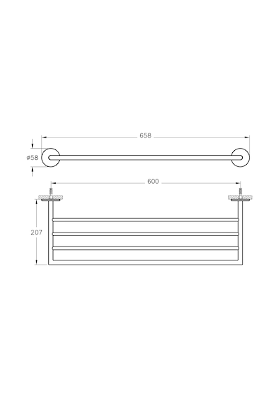 VitrA Origin A4489936 Üçlü Havluluk Mat Siyah