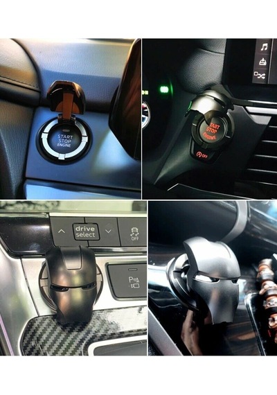 Start Stop Klima Düğme Buton Koruyucu Füme Metal
