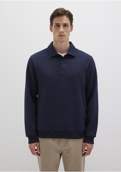 Mavi - Polo Yaka Lacivert Sweatshirt 0s10420-82318 Lacivert