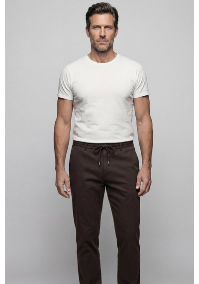 Bisse Erkek Jogger Klasik Marfil Kahve Pantolon Pns25k25204 D11 Kahverengi