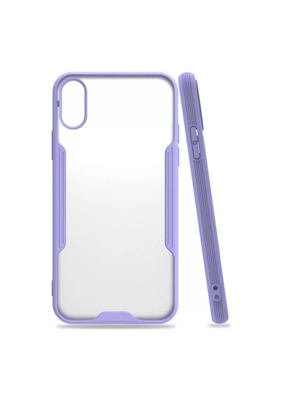 Newface Apple İphone X Kılıf Platin Silikon - Lila