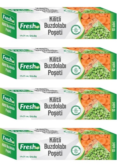 Fresh-up Kilitli Buzdolabı Poşeti Seti 19x25cm 40 Adet