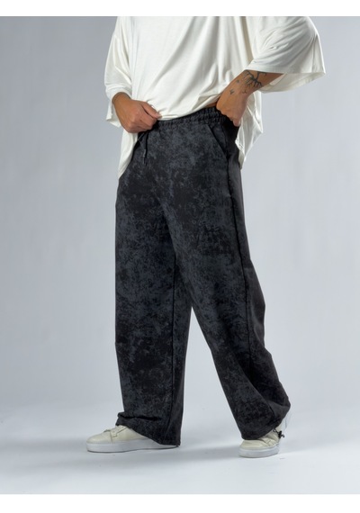 Cocopelli Paça Ayarlamalı Desenli Siyah Erkek Baggy Pantolon Coc3354