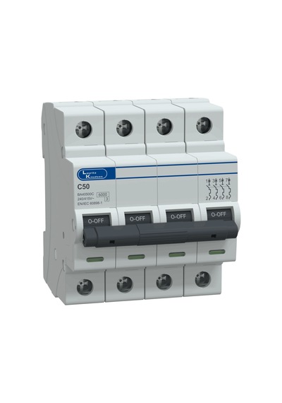Ba40500c-50a, 6ka, C, 4p Mcb, Otomatik Sigorta