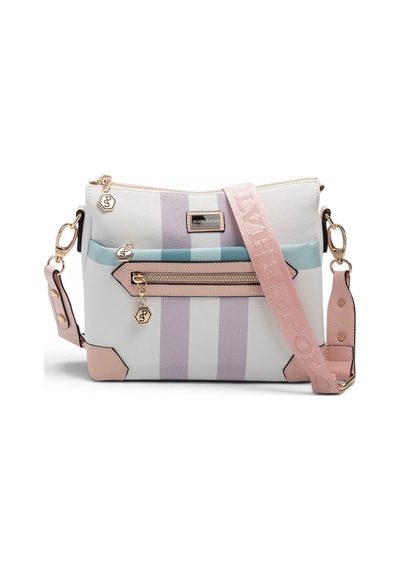 Silver & Polo Silver Polo Lila - Pembe Ekose Kadın Çapraz Çanta Sp1110
