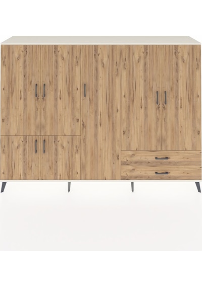 Hyperion Dolap 12 Raflı 2 Çekmeceli 7 Kapaklı 220x44x163 Aytaşı-ç Aytaşı-çam