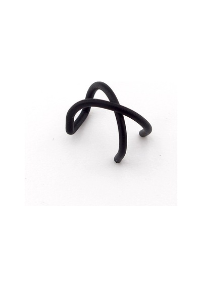 Mat Siyah Renkli Earcuff Kulak Kelepçesi Çapraz Sarmal Ex083 Siyah