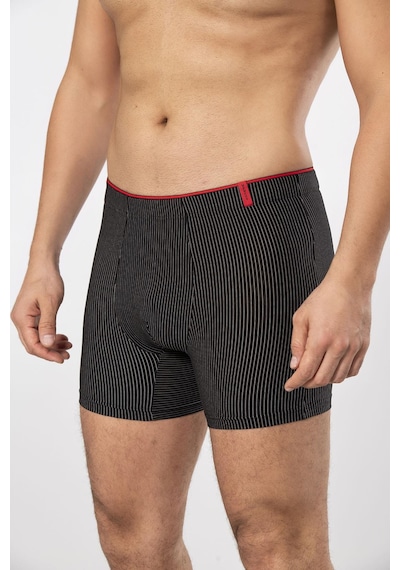 Weweus Siyah Pamuk Elastan Çizgili Boxer 14921 Siyah
