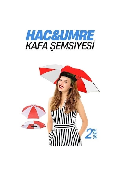Balancelife Mey İthalat Hac Umre Kafa Şemsiyesi Güneş Koruma Şemsiyesi 2 Adet 721726 Çok Renkli