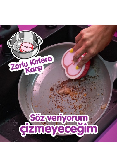 Punch Elma Kokulu Çizmez Sünger, Çok Yönlü, Mutfak, Banyo, Dış Mekan Kullanımına Uygun