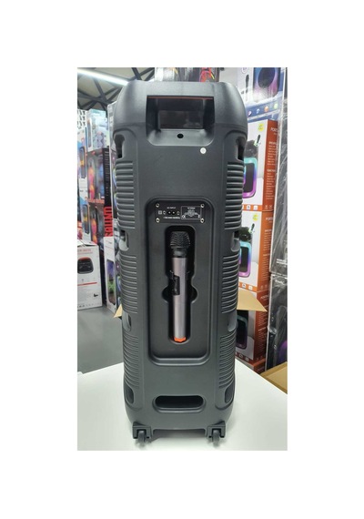 Büyük Boy Kablosuz Mikrofonlu Bluetooth Hoparlör Şarjlı Taşınabilir Speaker Party Box