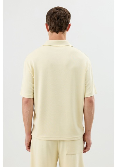Antioch Polo Yaka Basic T-shirt Sarı