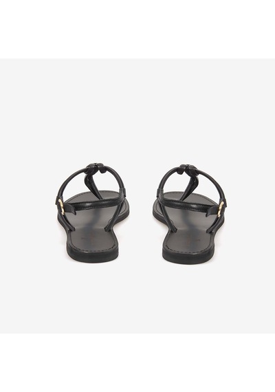 Hawen Angels Kadın 1cm Tpu Taban Deri Parmak Arası Sandalet 8920-04 siyah