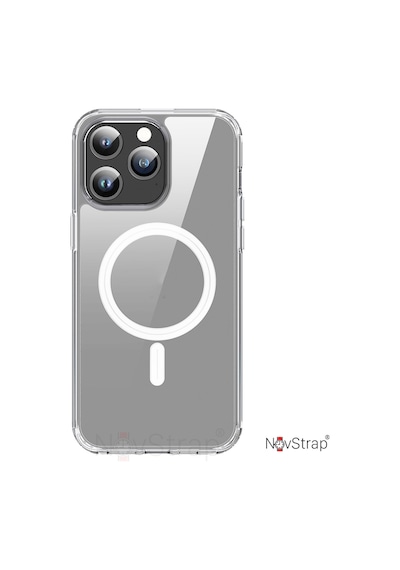 Novstrap Apple Uyumlu iPhone 15 Pro İle Kılıf Şeffaf Magsafe Kamera Korumalı Kapak