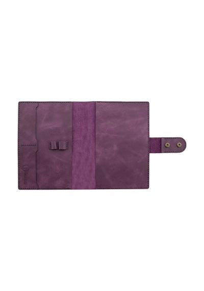 A5 Defter Ve Ajanda Kılıfı - %100 Rainbow Deri - Ko10001 - Mor Mor
