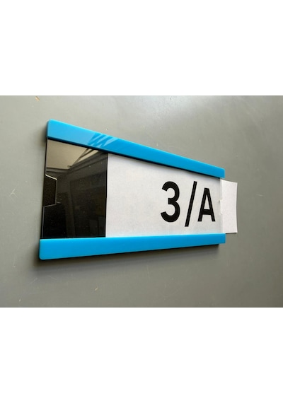 Okul Sınıf Kapı Numarası Ve İsimliği 21 X 9 Cm - Açık Mavi Kolay Değiştirilebilir