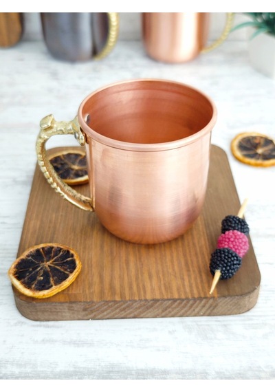 Moda Bakır Mule Mug Bakır Kupa Bardak Kaplamasız Metalik