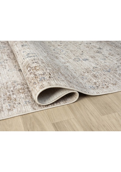 Mariesse Home Vintage Eskitme Desenli Makine Dokuma Salon Oturma Odası Halısı 10201 Bej