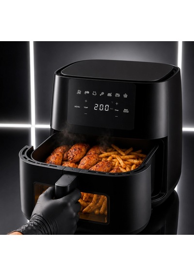 Dokunmatik Ekranlı Air Fryer Sağlıklı Yağsız Pişirme Cihazı Renkli