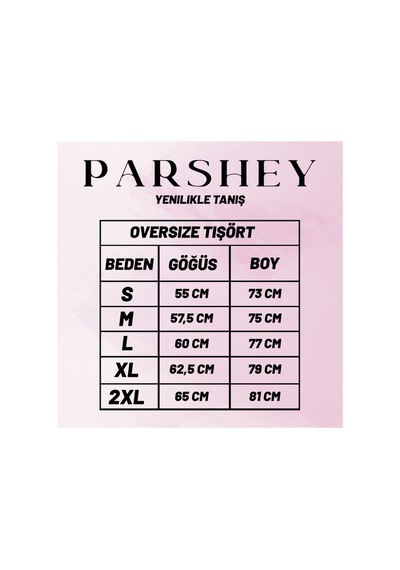 Parshey Oversize Premium Tişört 20/1 Kalın Kumaş, Unisex Street Fit Siyah
