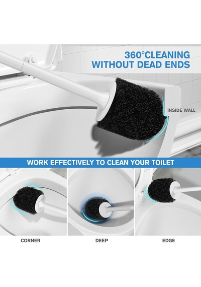 Tuvalet Fırçası Ve Tutacağı, Havalandırmalı Tutucu Ve Ergonomik Uzun Saplı Klozet Fırçası, Dayanıklı Kılla Diğer