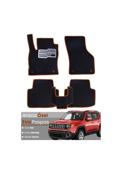 Jeep Renegade 2014-2020 Uyumlu Eva Paspas Tam Set Araca Özel,kolay Montaj,su Geçirmez 363