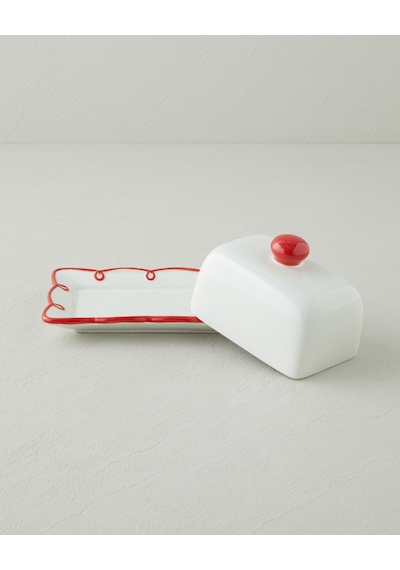 English Home Lovely Loop Dolomite Sunumluk 18x13 Cm Kırmızı