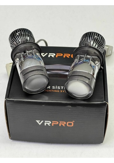 Vrpro H4 Grand Lens Mercek Yüksek Işık Şimşek Etkili 12v Uyumlu 15000 Lümen 40w