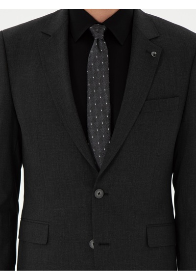 Cacharel Antrasit Slim Fit Klasik Takım Elbise Gri