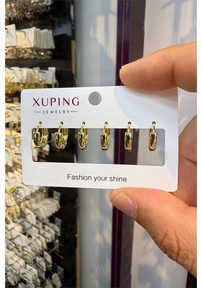 6 Lı Gold Küpeler Altın