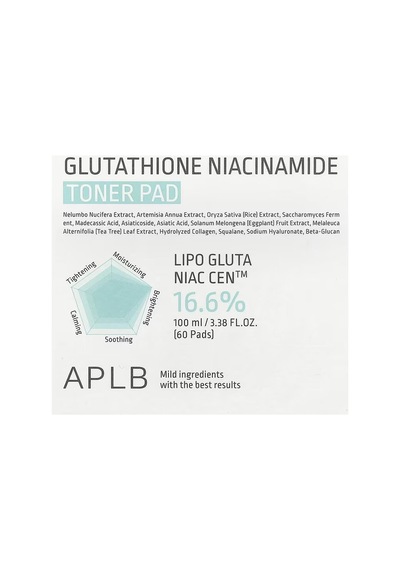 Aplb Glutathione Niacinamide Tonik Pedi 60 Adet