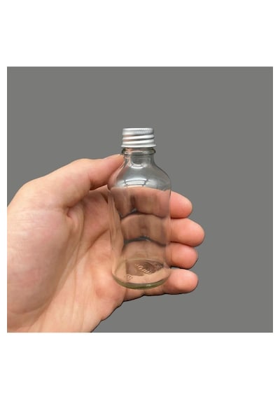 Rotanev 12 Adet Şeffaf Cam Shot Şişesi Sızdırmaz Gümüş Metal Kapaklı Hediyelik Koku Süs Çok Amaçlı Şişe 50 ML