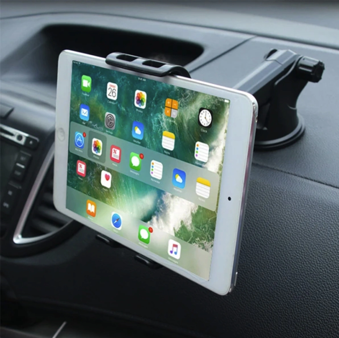 Vantuzlu Tablet Telefon Tutucu Araç İçi Tutucu Ön Cam Torpido Tüm Yüzeyler İçin Apple Uyumlu iPad  Tutucu