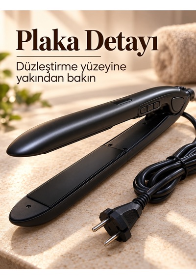 %100 Katı Seramik Plakalı Lcd Ekranlı Saç Düzleştirici - Lisinya Çok Renkli