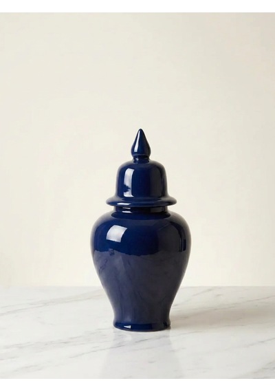Sırlı Seramik Kapaklı Jar